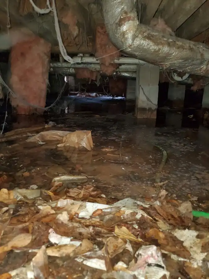 Crawl space flood assessment for Commercial Water Damage Restoration in Coppell